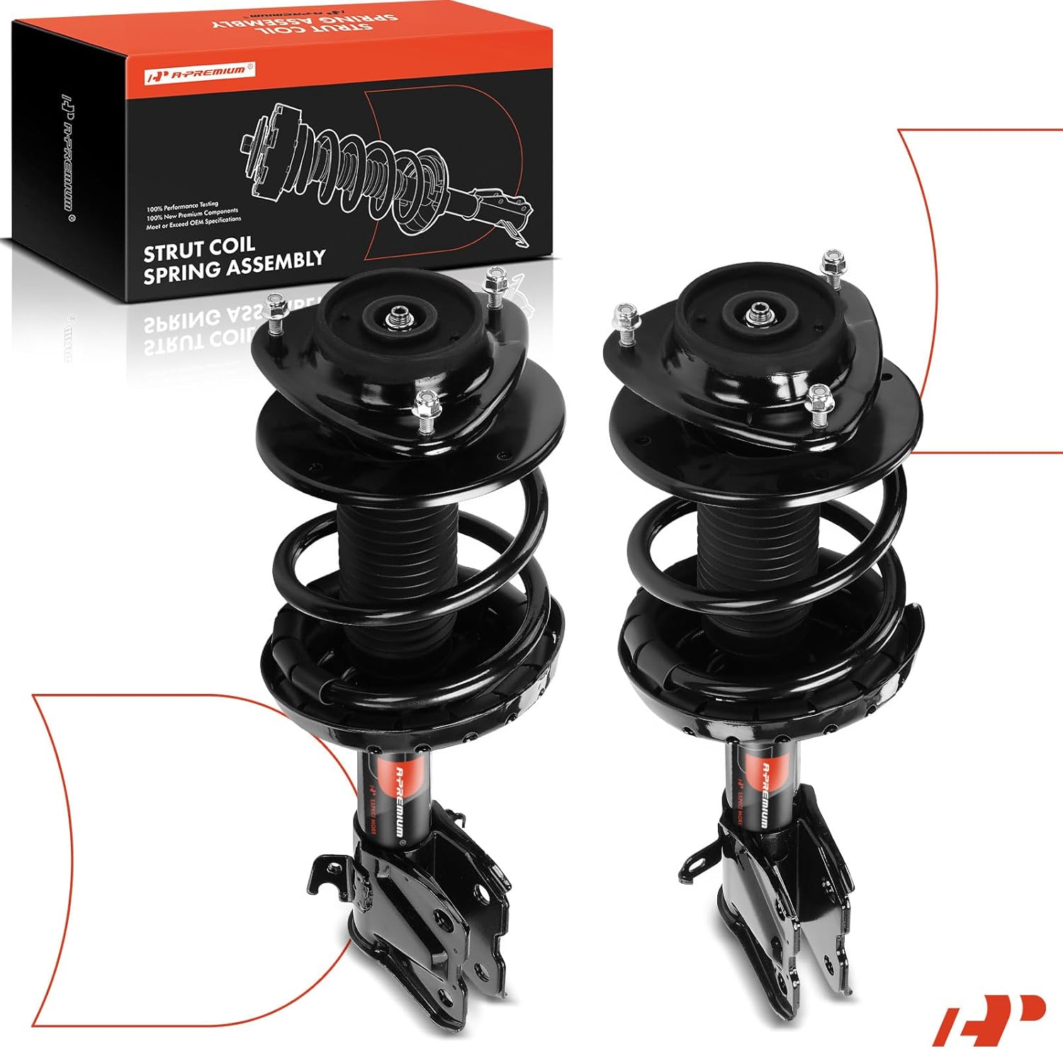 A-Premium Front Complete Struts Compatible with Subaru WRX [2.0L] 2015-2021 - 2x Replacement Suspension Shock Absorber with Coil Spring Assembly