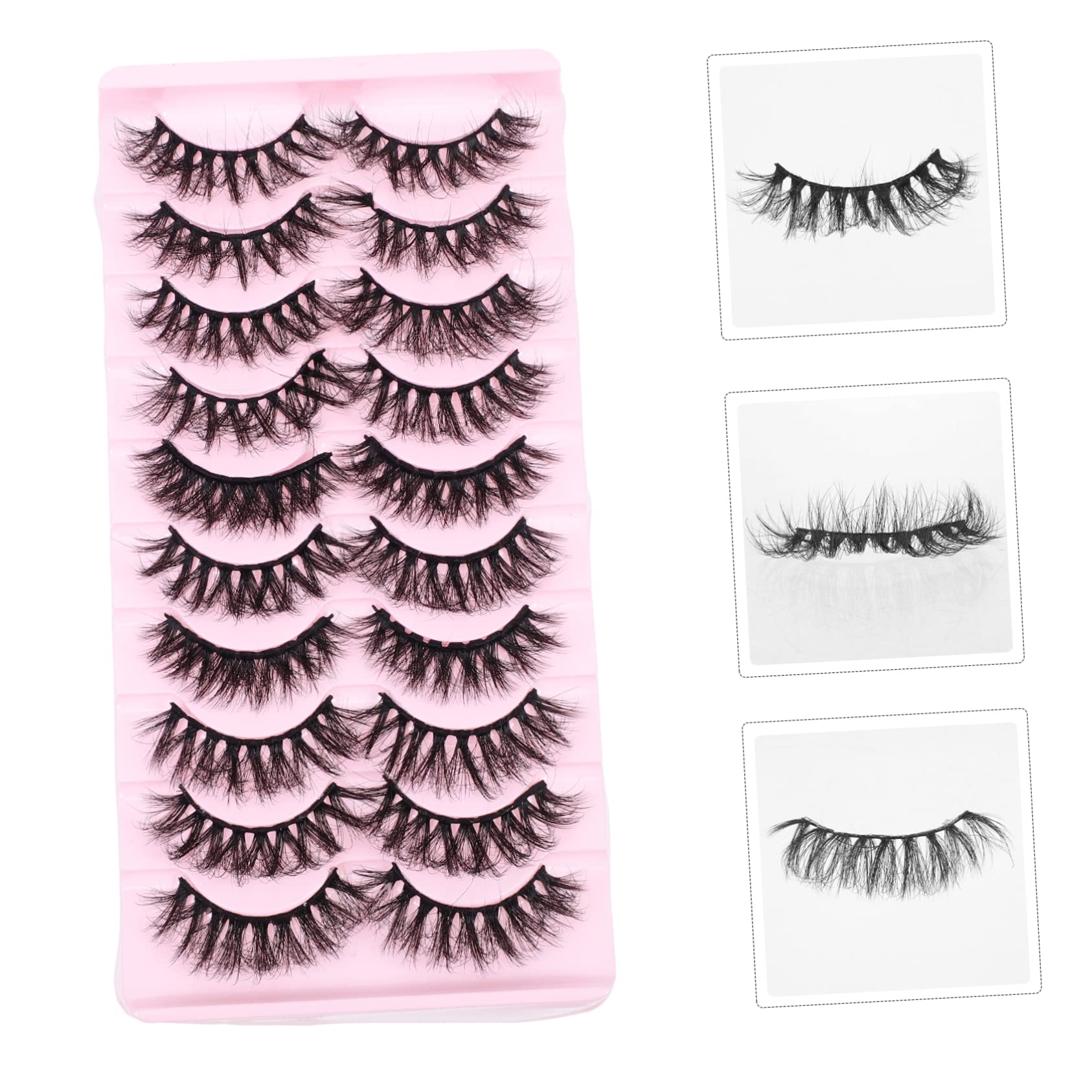 POPETPOP 50paare Künstliche Wimpern Mit Natürlichem Look Wiederverwendbare Fake Eyelashes Für Hochzeiten Partys Und Cosplay Leicht Und Komfortabel Für Ganzen Tag