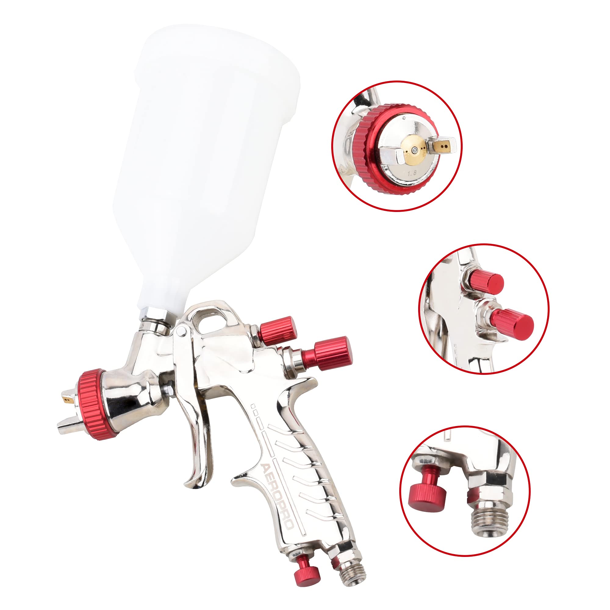 Buy AEROPRO Tools R700 Industrial Air Spray Gun Standard Nozzle 1.8mm