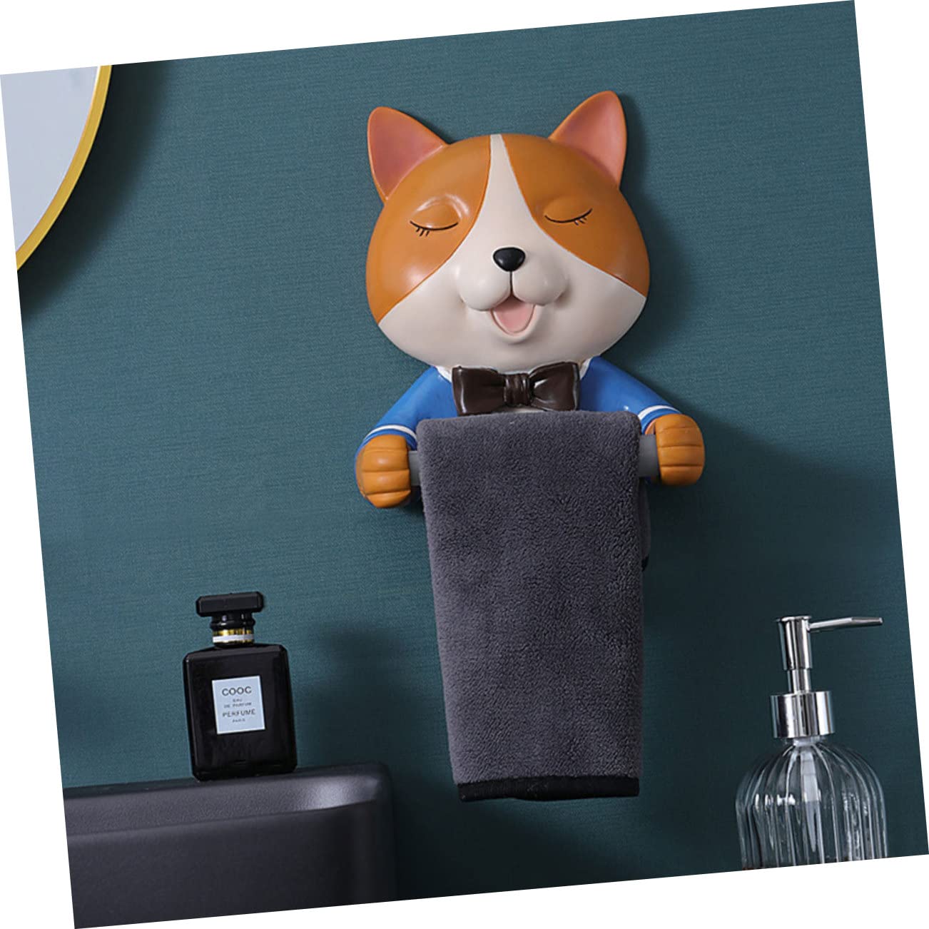 HLTYGWX 1szt. Rolka Fox Wieszak na rolkę papieru Uchwyt na papier Półki do przechowywania Dozownik ręczników papierowych do montażu na ścianie Uchwyt na chusteczki Dozownik ręczników w rolce Wiszący