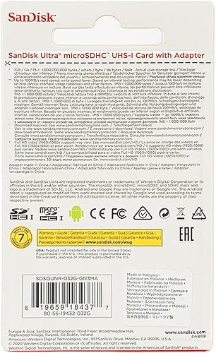 Miniatura 5 de SanDisk Ultra - Tarjeta de memoria Flash (adaptador microSDXC para SD incluido) - 32 GB - UHS-I / Class10 - microSDHC UHS-I