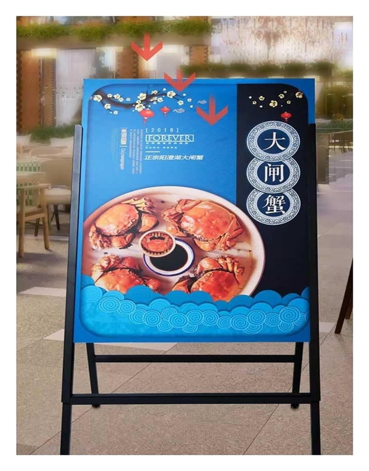 Soporte para letreros de 61 x 91 cm, resistente, portátil, plegable, para mostrar carteles publicitarios en tiendas