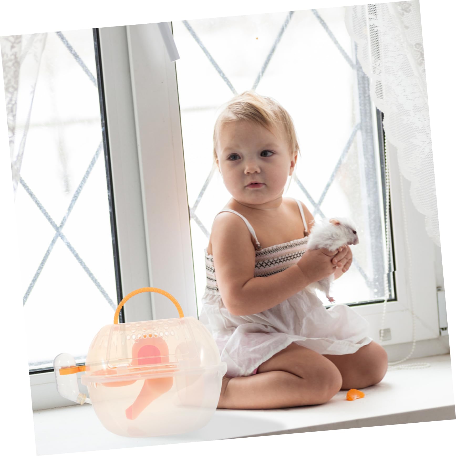 HEMOTON Portable Hamster Carrier Case Lightweight Outdoor Travel Cage for Animals for Hamsters Hedgehogs and Sugar Gliders Breathable Design Easy to Store and Carry