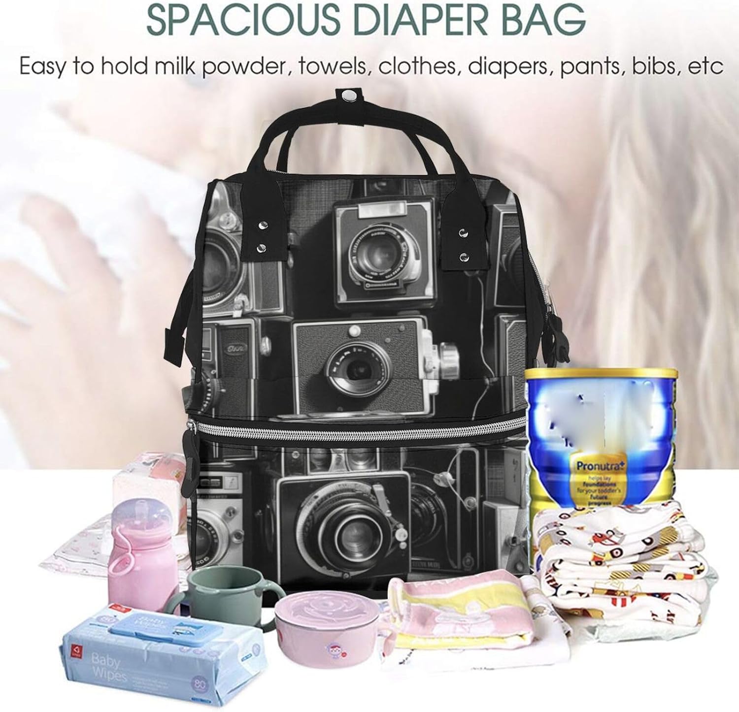 Diaper Bag Backpack for Mom Dads, Large Baby Bag with Changing Station image 5