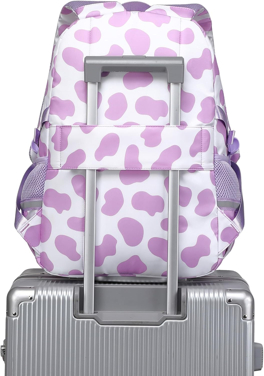 abshoo Big Student Laptop Backpack For College Women Middle High School Teen Girls Bookbag Travel Daypack (Cow Print Purple) - Image 5
