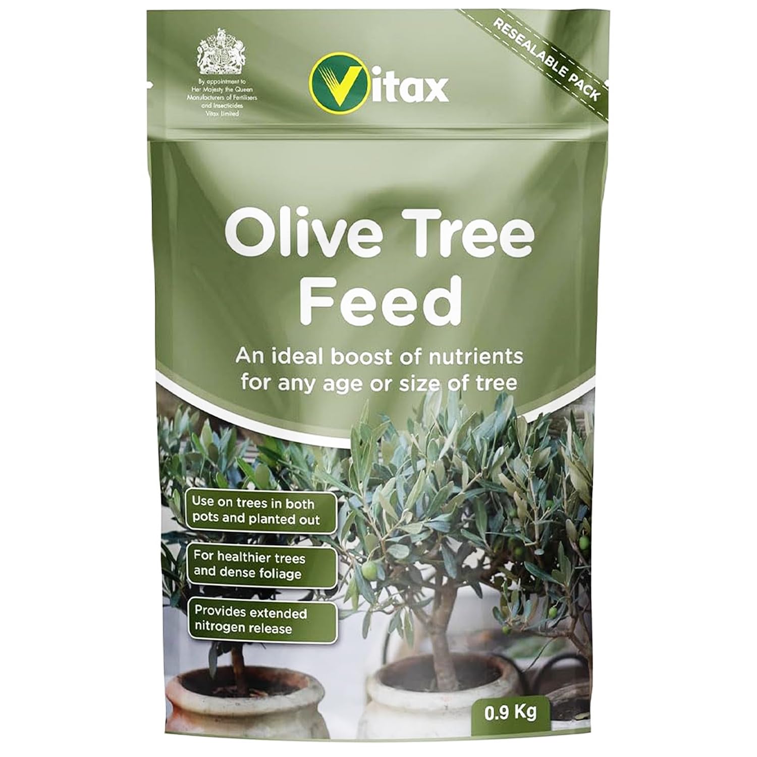 Olive Tree Fertiliser 0.9kg Pouch β Premium Nutrient-Rich Plant Food for Healthy Growth, Stronger Roots & Lush Foliage β Ideal for Olive & Mediterranean Trees β Pack of 1