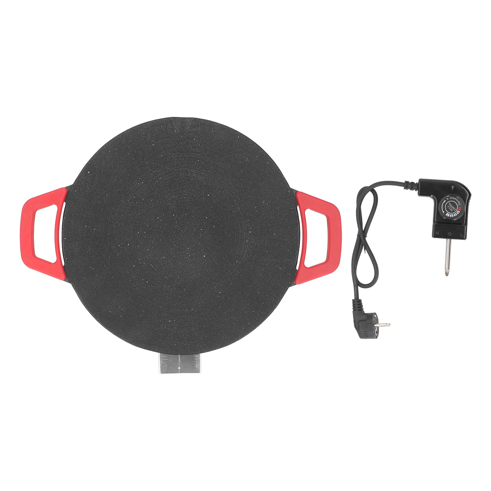 Jiawu Elektrische Grillplatte 30 cm Antihaftbeschichtet Rauchfrei 5-stufig