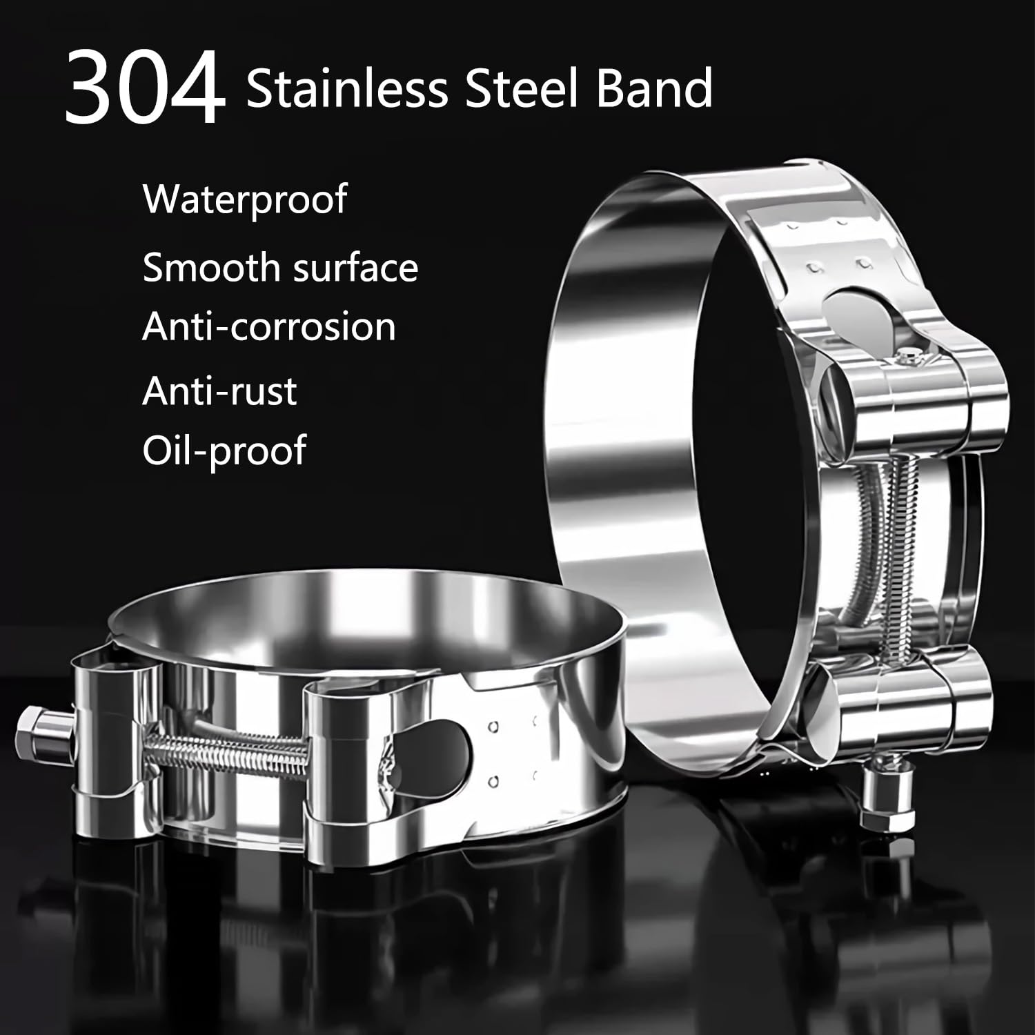 Collier D'échappement Inoxydable Double Pince - POLYCAR CONCEPT SPORT