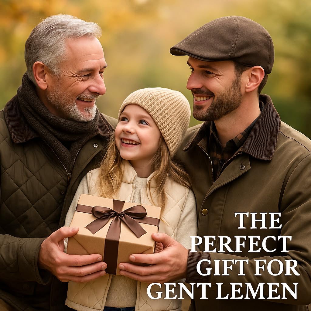 TOP-EX XL/XXL wasserdichte Schiebermütze für Herren - Kunstleder Efeu Cap Winddicht Fahren Hut Gatsby Style Outdoor Cap