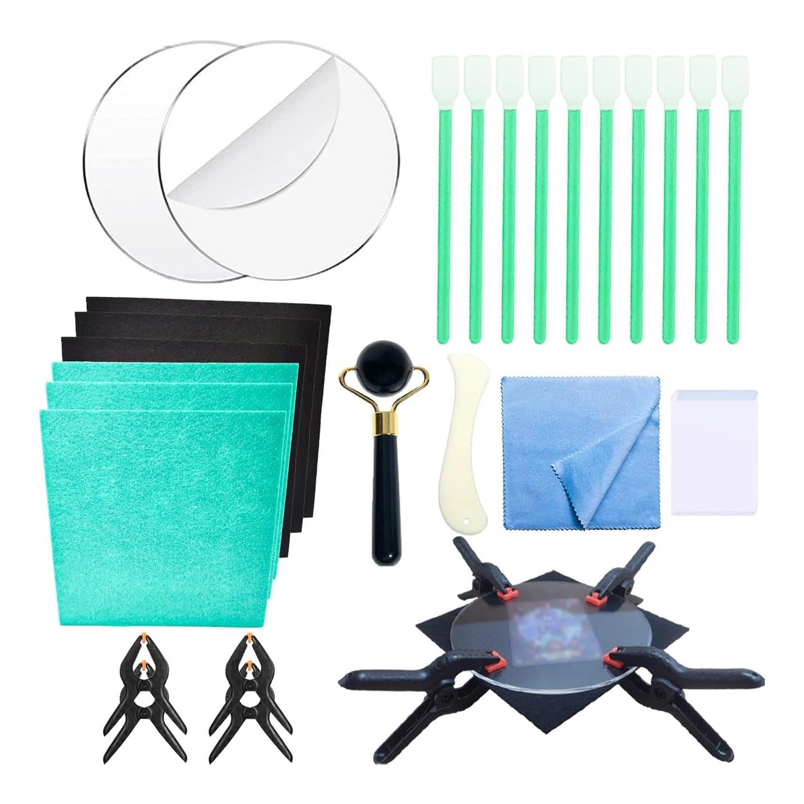 Kit de Nettoyage de 28 Pièces pour Cartes à Collectionner, Disques Acryliques et Accessoires