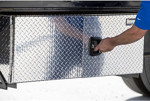 Miniatura 7 de Buyers Products 1705210 Diamond Tread Caja de aluminio para camión con puerta de granero, 18 x 18 x 48 pulgadas
