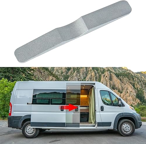 Tope de puerta corredera de aluminio para furgoneta RV mods reemplazo para Sprinter, Promaster, Transit, Tope de puerta intermedia de autocaravanas Tope de puerta corredera de aluminio para furgoneta RV mods reemplazo para Sprinter, Promaster, Transit, Tope de puerta intermedia de autocaravanas