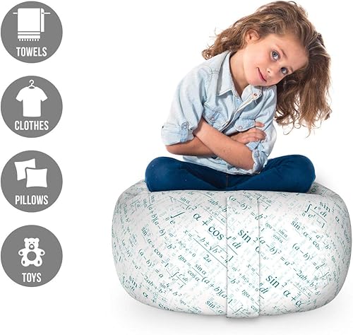 Miniatura 50 de Lunarable Silla de almacenamiento para adolescentes, coloridos patines de estilo retro, para actividades juveniles, para niñas y niños, divertido