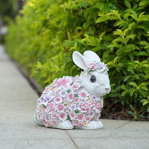 Miniatura 7 de Estatua de conejo al aire libre, estatuas de conejo, decoración de jardín, resina, decoración de Pascua, conejitos, regalos para el hogar, casa,