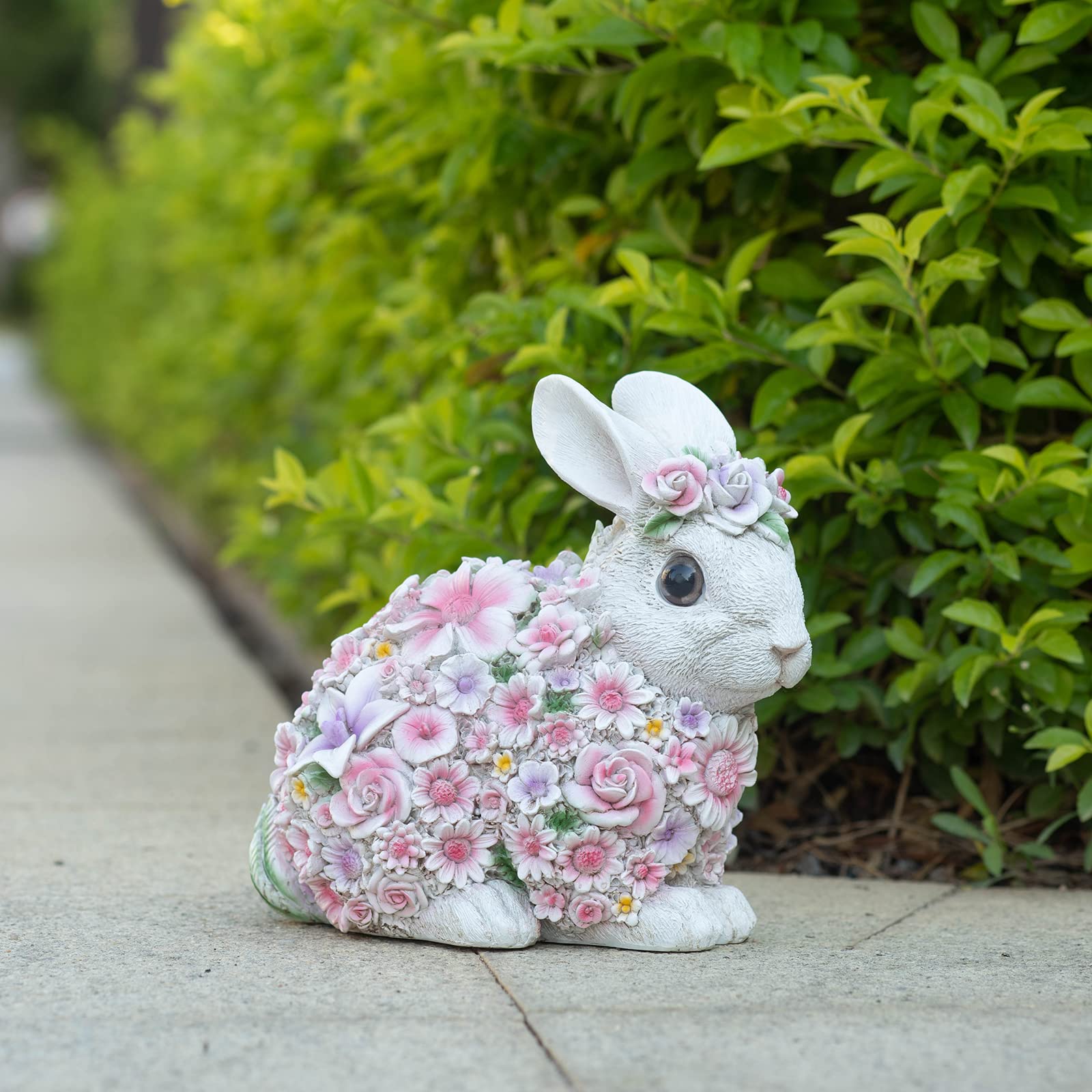 SUYNYBHF Rabbit Statue - Outdoor Statues Bunny Figurines Garden Decor Resin Easter Decorations Bunnies Gifts Home House Kitchen Figurine Patio Lawn Yard Art Housewarming Funny Decoration (8inch)