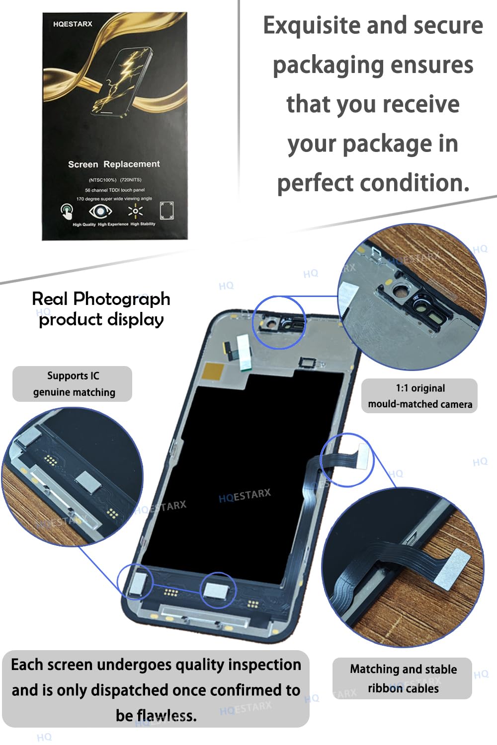 Zamiennik ekranu do iPhone'a 14 Pro Max. Wyświetlacz 16,7 cala [miękki OLED]. Zespół digitizera 120 Hz dla (A2651 A2893 A2896 A2895 2894) z narzędziami do napraw, wodoodporna membrana, ekran