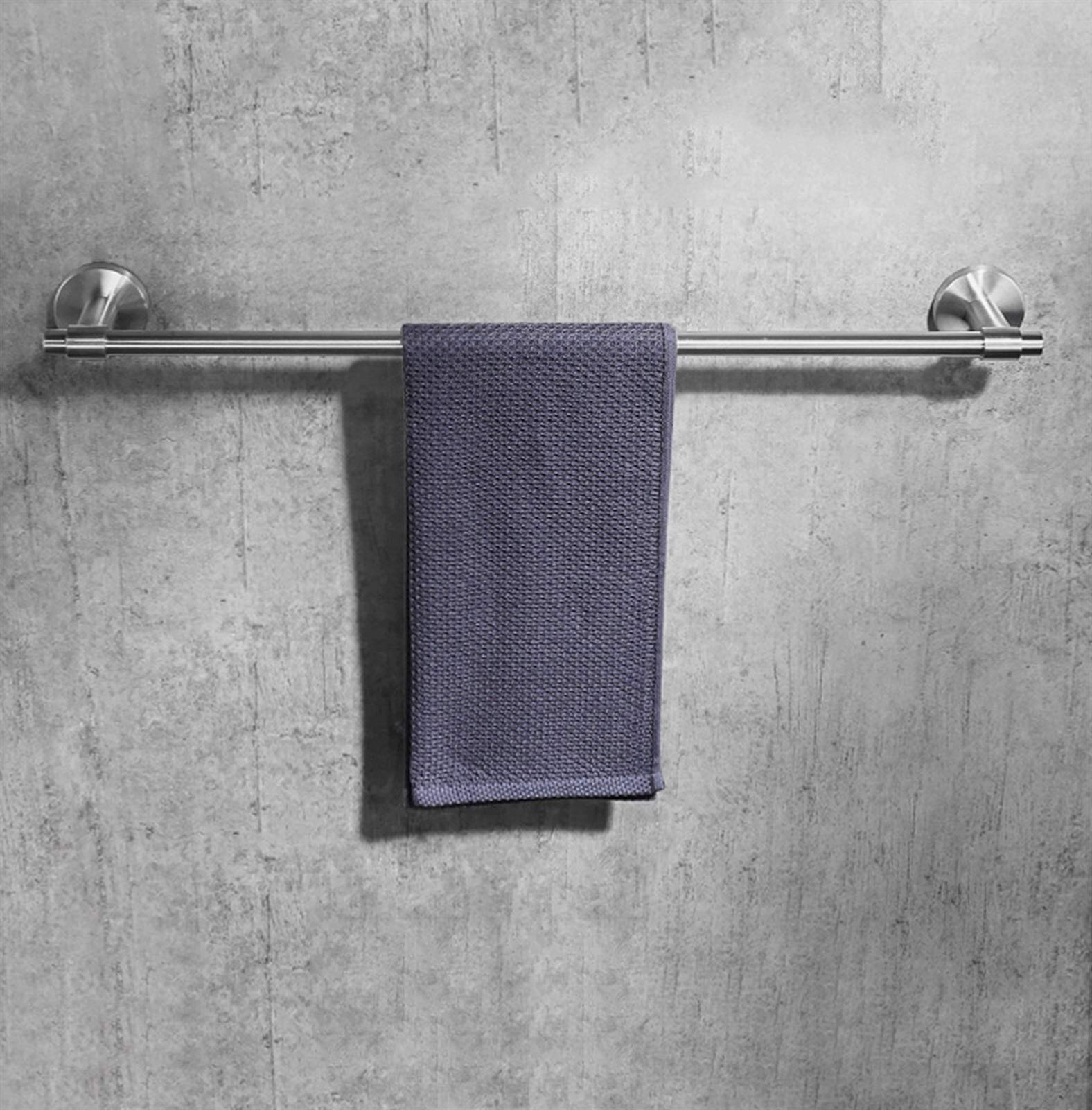 Portasciugamani da parete, 640 mm, in acciaio inox spazzolato, per bagno e cucina, design salvaspazio moderno accessorio per la casa