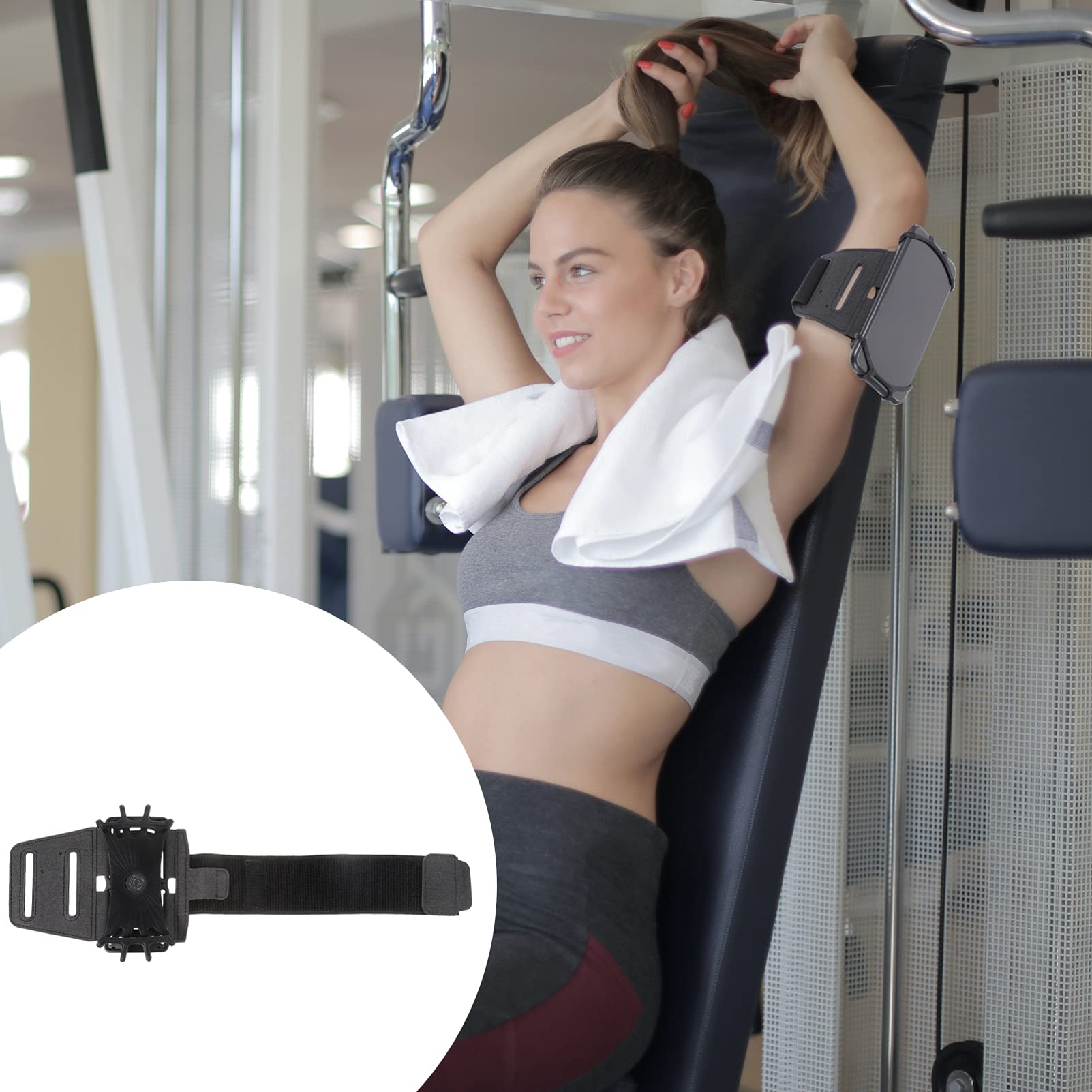 UPKOCH 5stücke Rotierendes Sportarmband Für Handy Verstellbar Und Bequem Für Jogging Radfahren Fitness Und Outdoor-aktivitäten Elastisches Schützend Und Langlebig