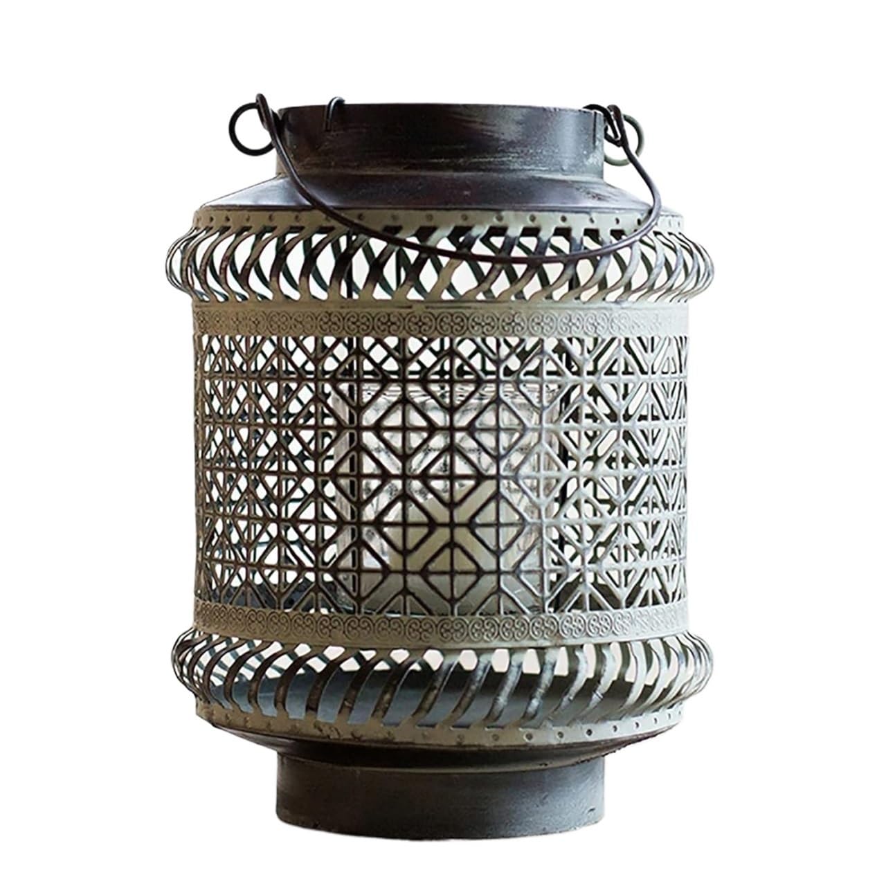 candlestick holders, MetalGarden Lanterns For Candles Decorative Japanese Wrought Iron Candle Holder Hollow Hanging Basket Handm
