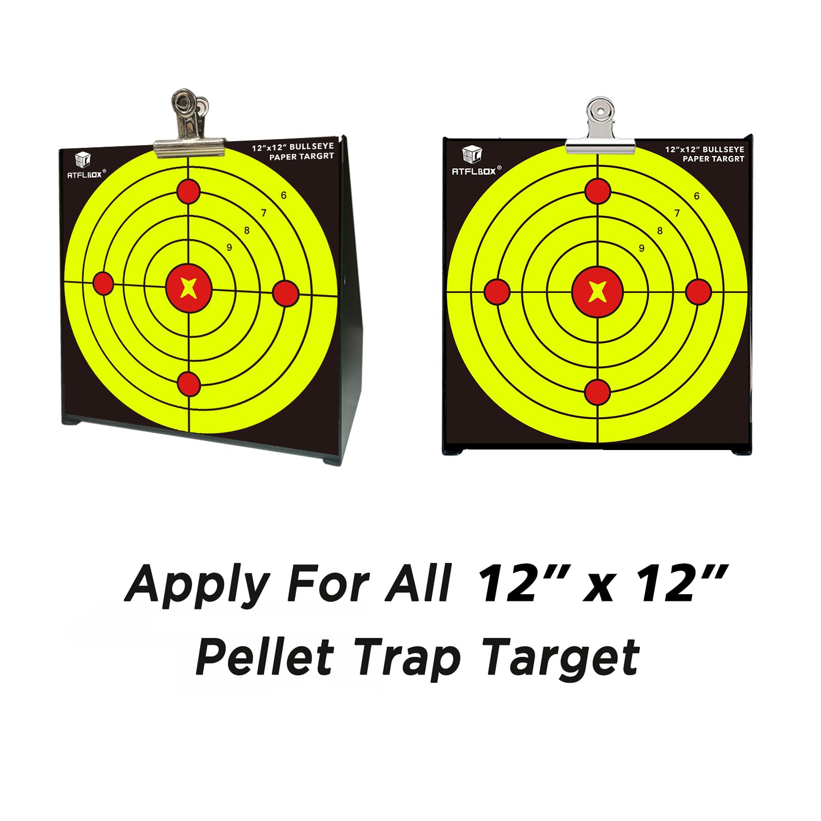 ATFLBOX 12x12 Inch Splatter Paper Targets And Adhesive