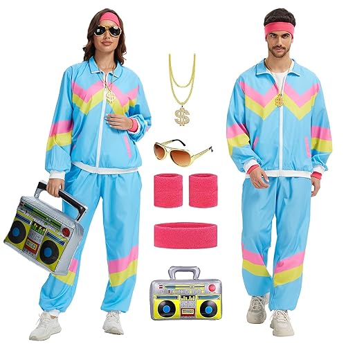 80s Outfit for Men Women-One Set 80s 90s Costumes with