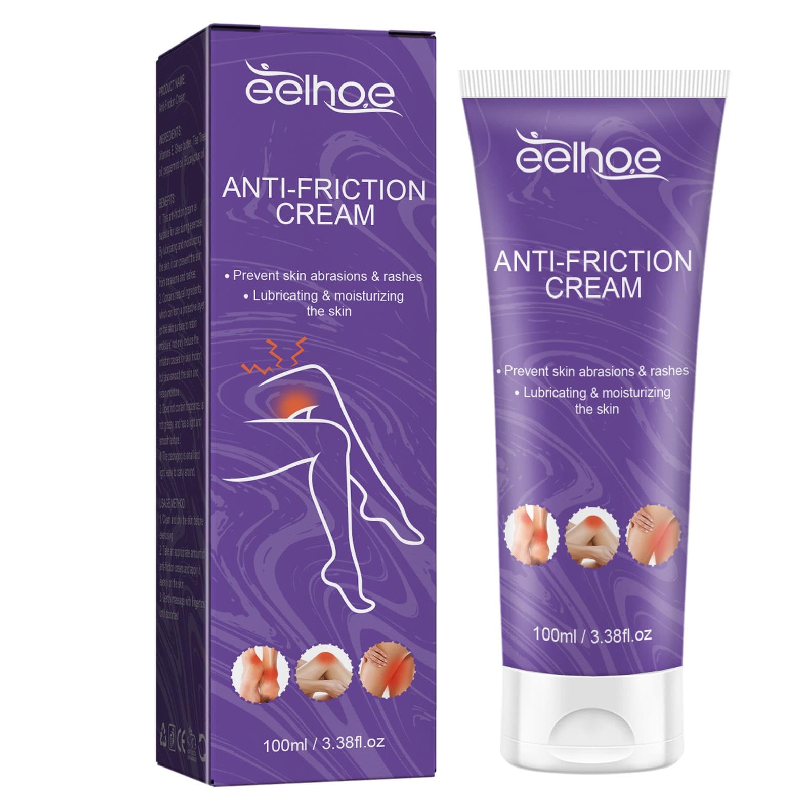 ShichangdaAnti Chafing Cream | Anti Chafing Stick Thigh Chafing Prevention | Inner Thigh Anti Friction Cream | 100ml Anti Chafing Gel With Vitamin E Protects Skin From Chafing On Arms, Chest or Feet