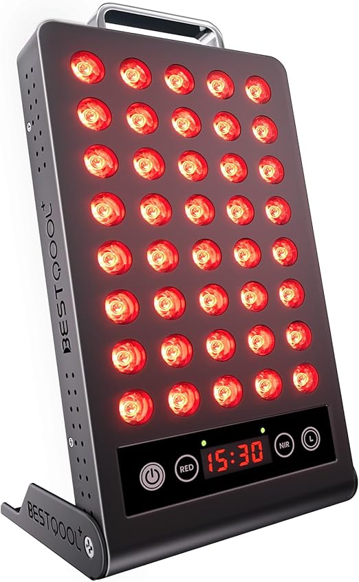 Bestqool Red Light Therapy, Dual Chip 660nm 850nm Clinical Grade Red Light Therapy for Face, Portable Infrared Light Therapy for Body, Pain Relief, Muscle Fast Recovery. 50W.