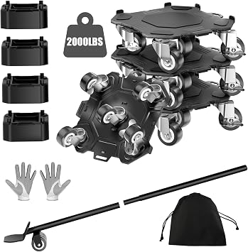 LOYAL TIGER Furniture Dolly, 2000LBS Furniture Movers with Wheels