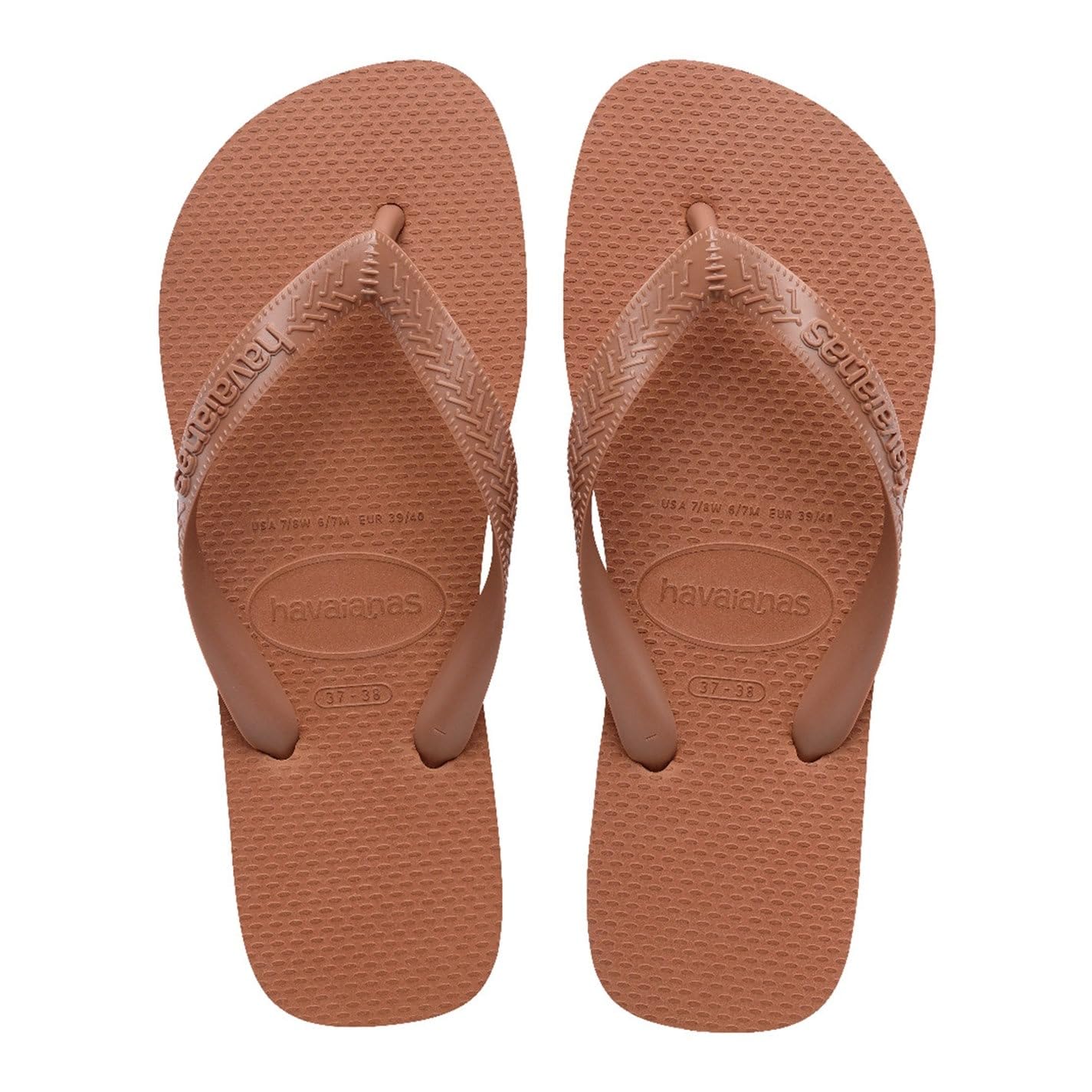 Havaianas Infradito Uomo Top Senses Dark Brown Ciabatte in gomma mare piscina Sistema Taglie Calzature EU Adulto Numero range Media