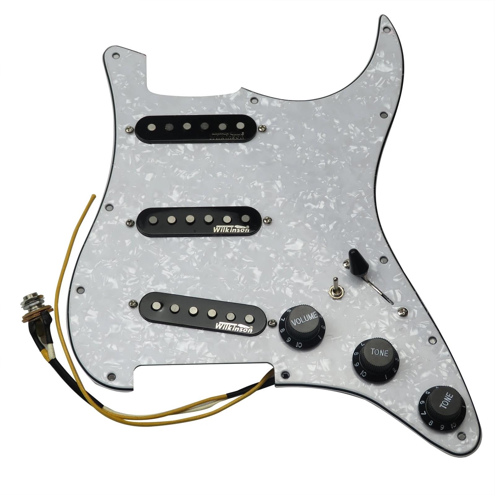 Battipenna precablato tipo 7 vie completamente caricato SSS Ainico 5 pickup single coil set per chitarra elettrica(3/4)