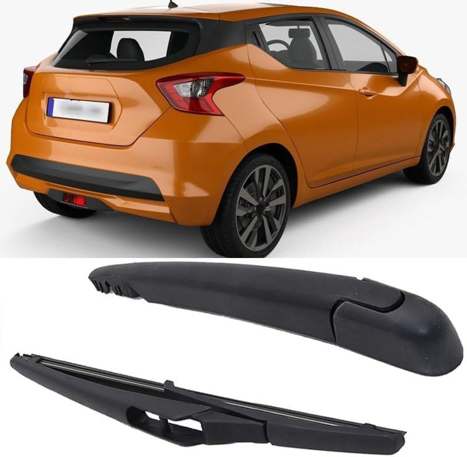 Kit set di bracci e spazzole tergicristallo posteriori, per Nissan Micra K14 2017-2022