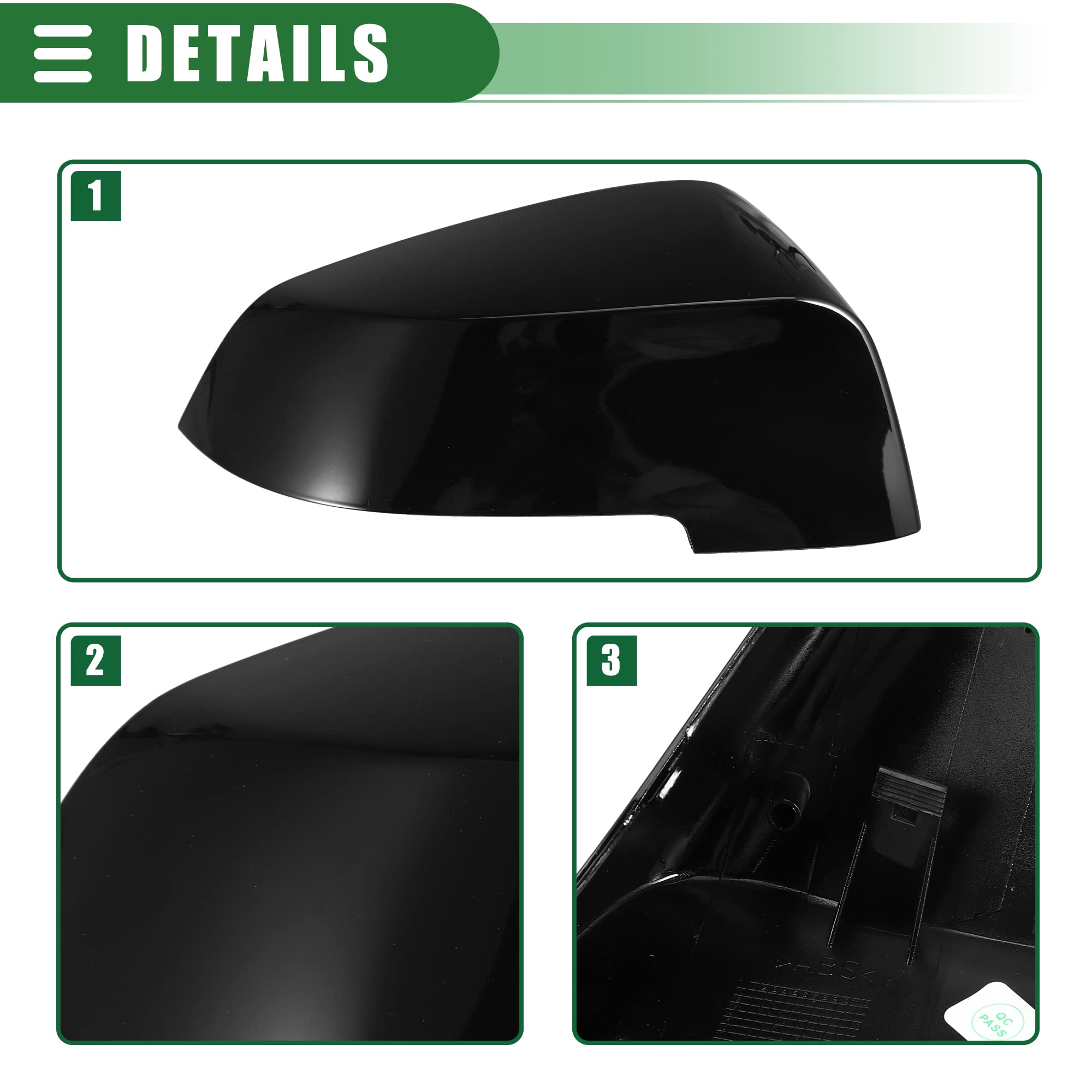 Amazon.com: Motoforti Right Passenger Side Mirror Cover, Rearview  