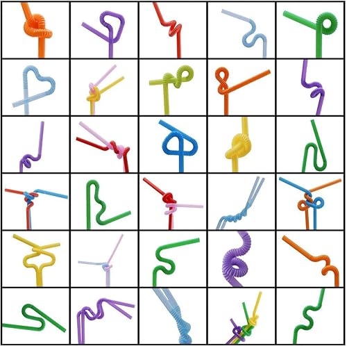 Miniatura 9 de ALINK 500 pajitas flexibles negras + 200 pajitas flexibles largas