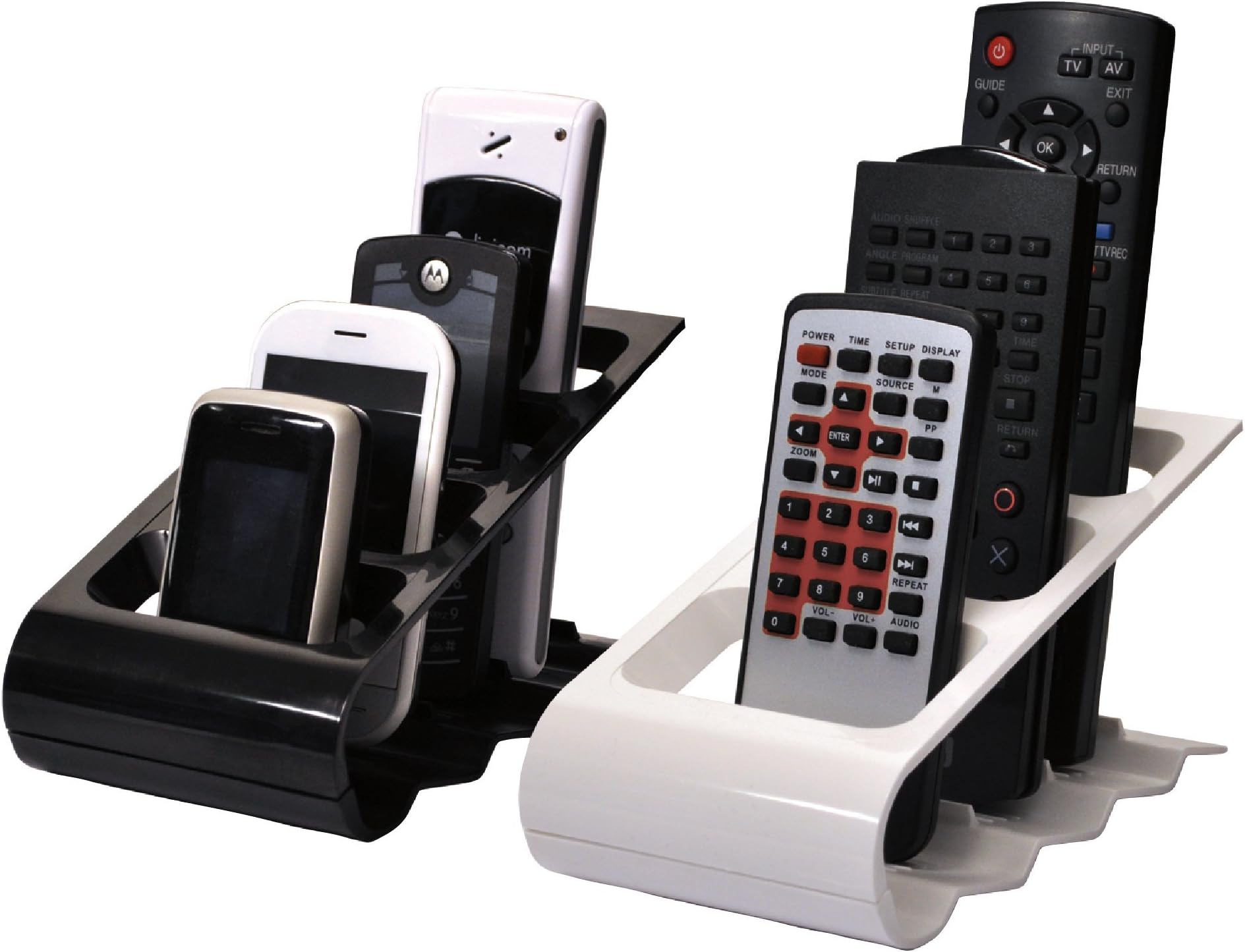 Euro Marketing Space Box – Practical Remote Control Holder and Mobile Phones Essential in Home for Store and Keep In Order Any Size of Remote Controls and Mobile Phones.