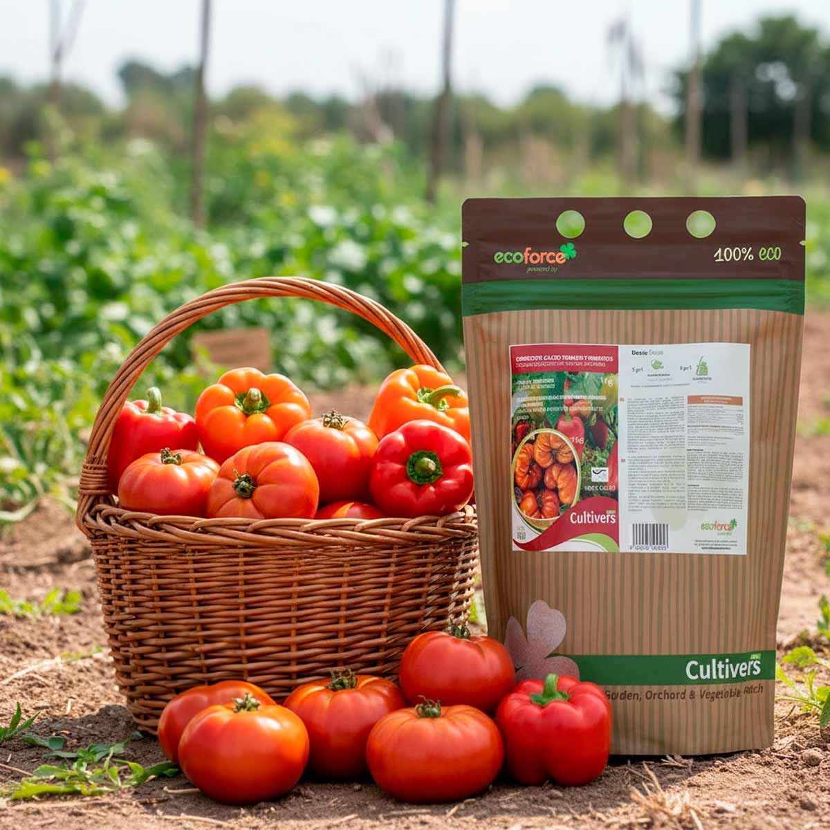 CULTIVERS Engrais calcium pour tomates et poivrons 1 kg, écologique, action immédiate, correcteur de carences, améliore la fructification et renforce la résistance naturelle des cultures