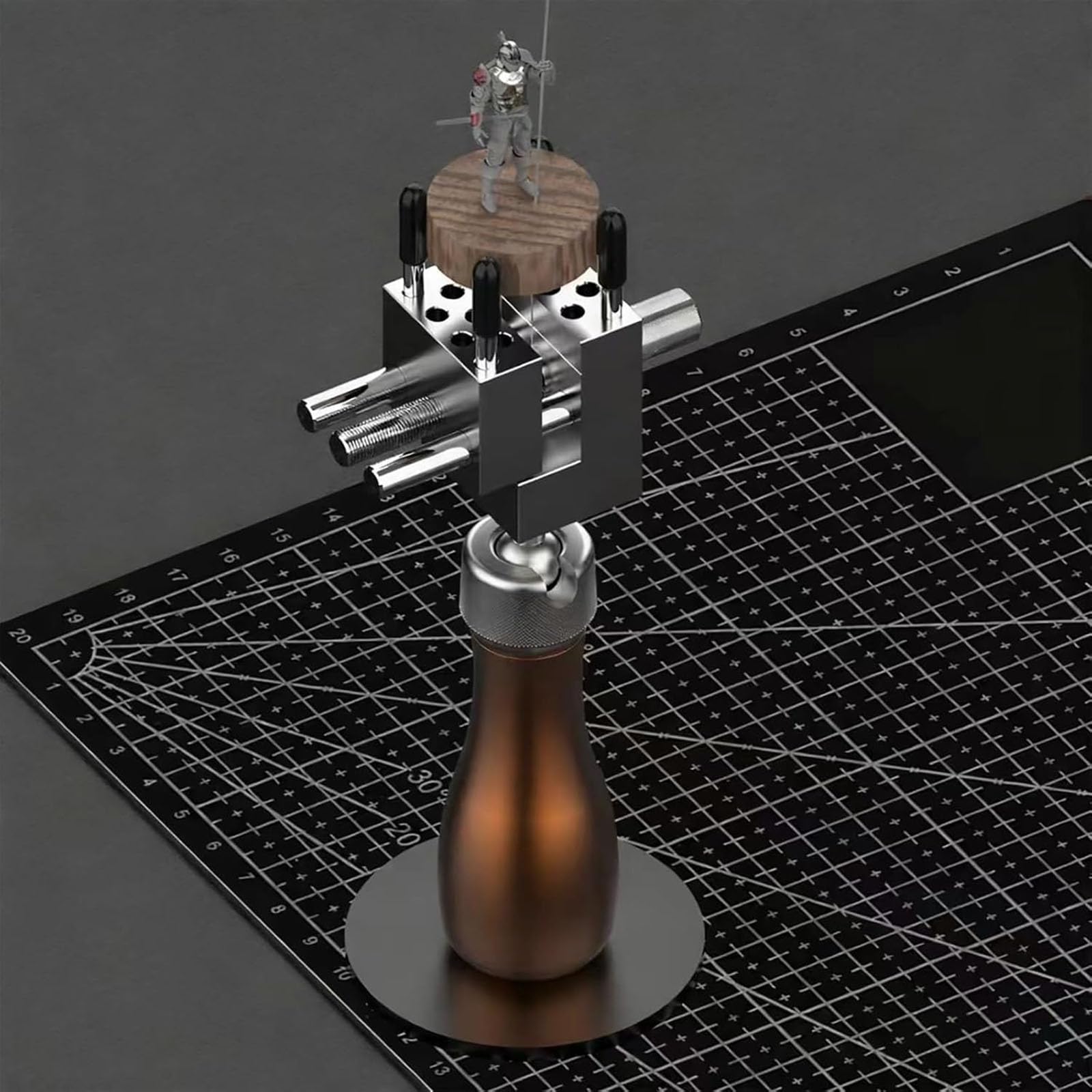 Tornillo de mano para sujeción, abrazadera de banco pequeña ajustable en ángulo para proyectos de pintura y manualidades precisos, ideal para manualidades y construcción de modelos