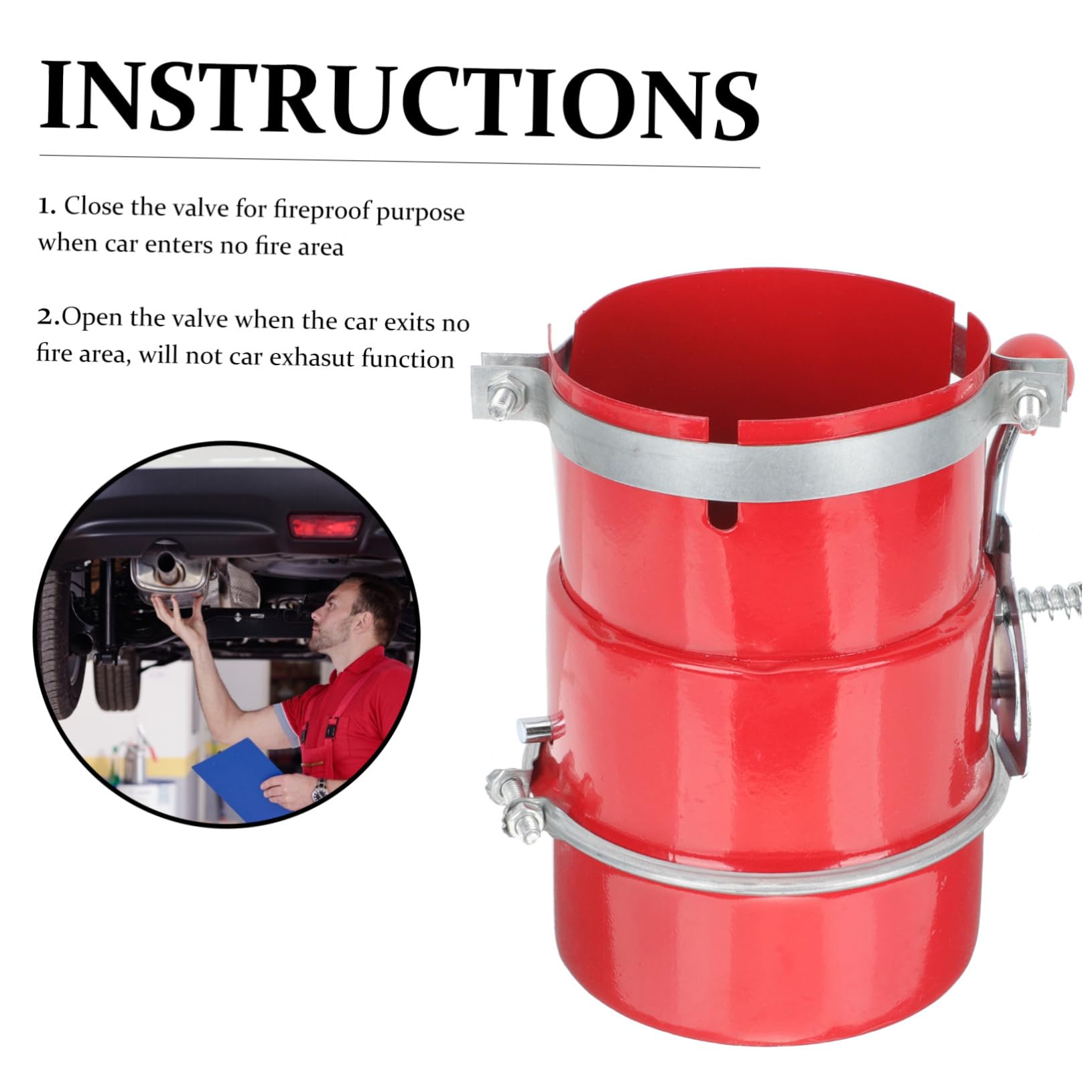 Hemobllo Pare-étincelles en Acier Carbone 110 Mm pour Pot D'échappement Protection Ignifuge Facile à Installer pour Voiture et Moto