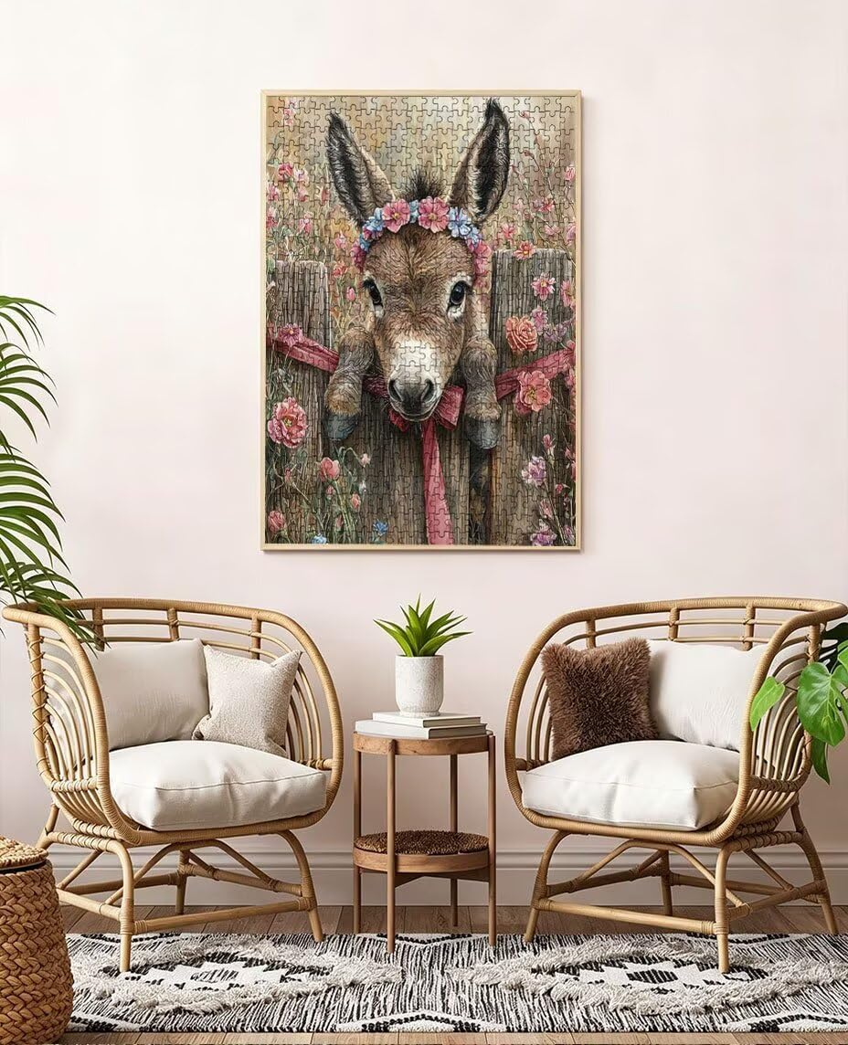 Puzzle 5000 Pezzi Fiori Asino 3D Puzzle per Adulti Impegnativo, Educa Puzzles Artistico, Divertente E Stimolante Puzzles Decorativo per La Famiglia, Regalo e Decorazione Pareti BXHZW6-918
