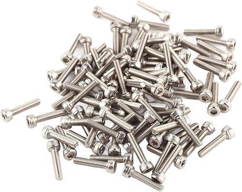 Juego de tornillos de cabeza hexagonal M3, 100 unidades, tornillos de cabeza de zócalo de acero inoxidable 304 (M3* 14)
