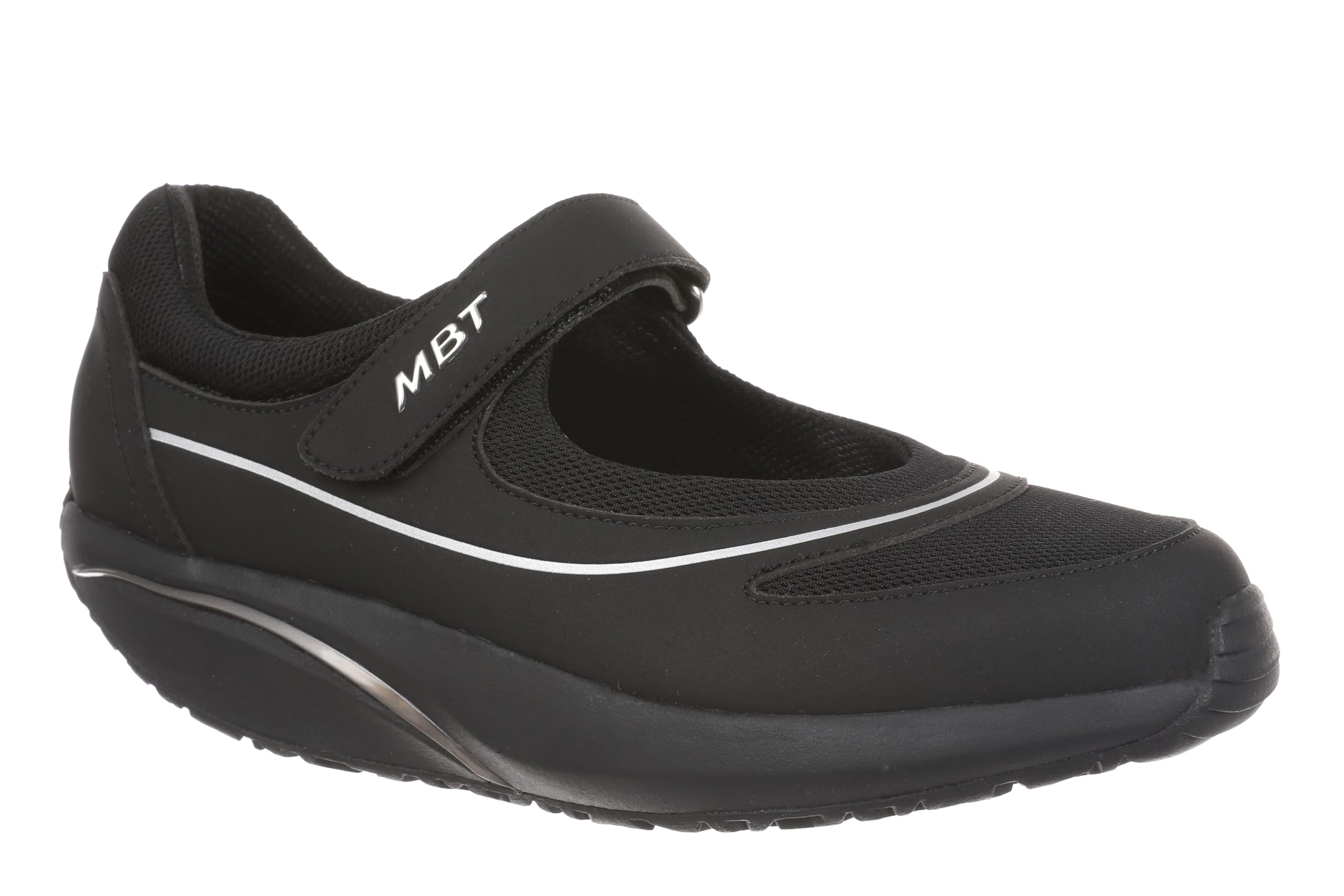 MBT BARIDI 2 Bailarinas de Mujer Estilo Deportivo. Zapatos para Caminar Anatómicos y Cómodos. Calzado Fisiológico Confort y Estabilidad con Suela Curva. Manoletinas Casual con Velcro