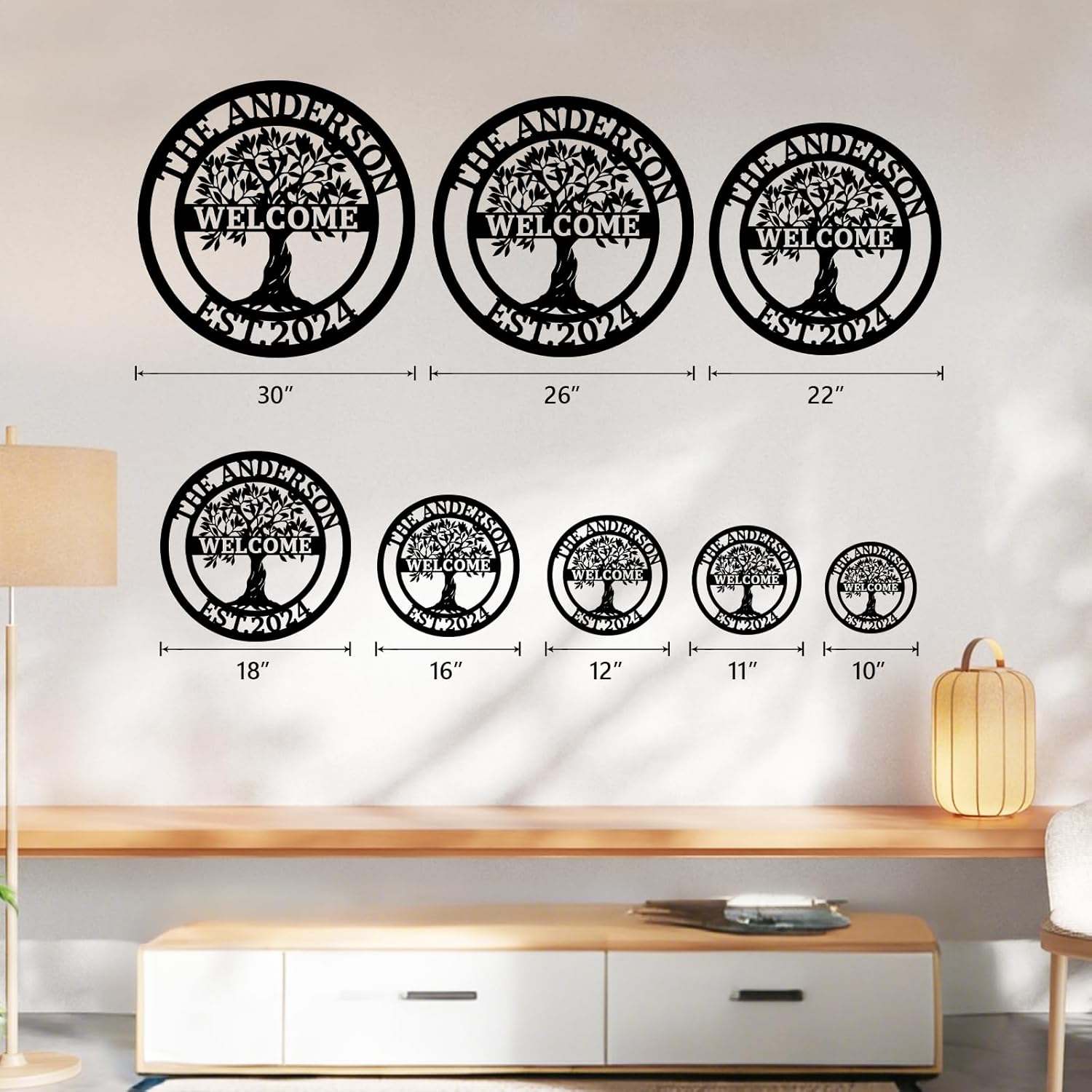 Personalized Tree of Life Metal Sign | Metal Name Signs | Garden Yard Sign | Letter Family Sign | Door Sign | Monogram Wall Decor | Outdoor Wall Art | Home Decor | Patio Sign | Personalized Gifts