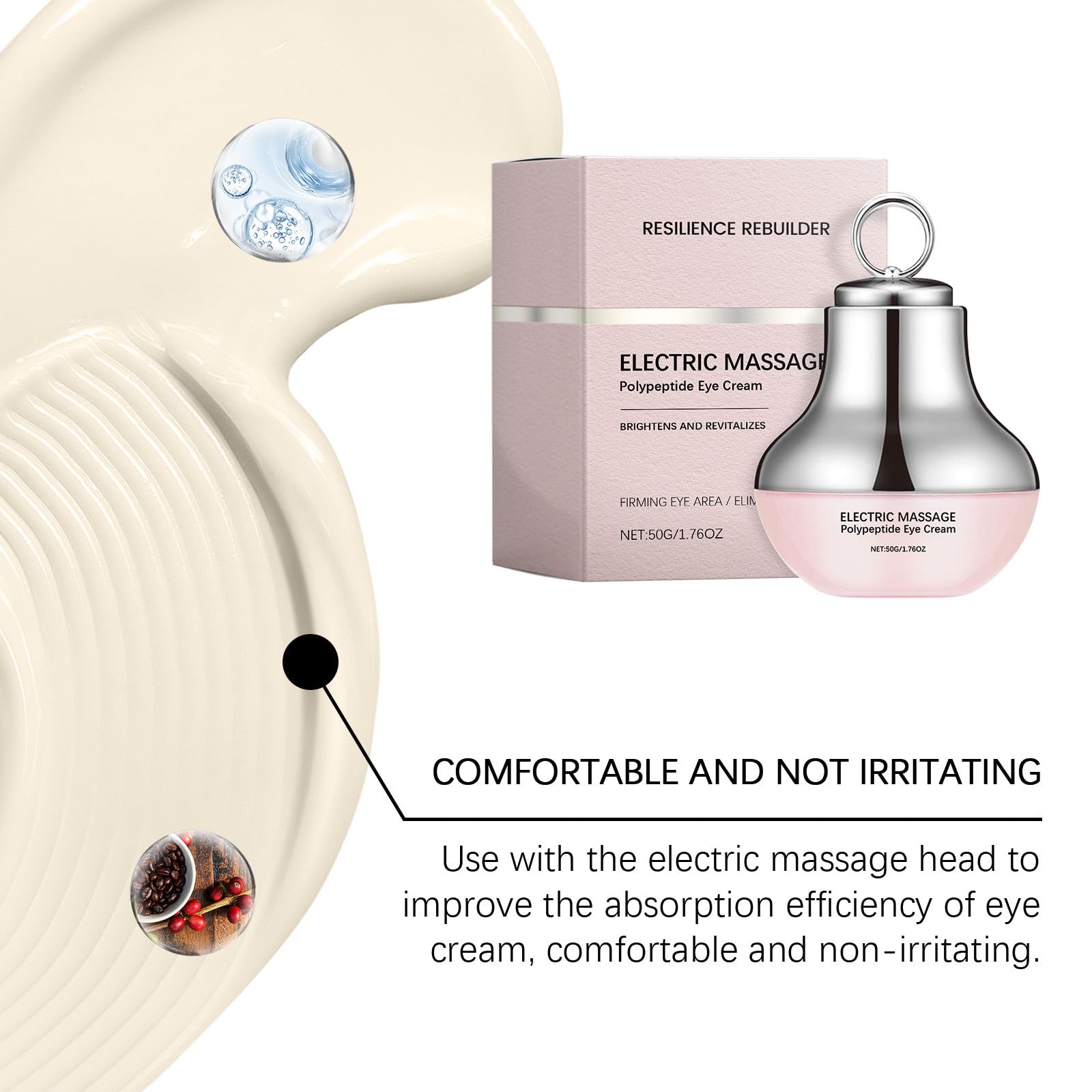 YCZレジリエンスリビルダーエレクトリックマッサージPROザイレーンアイクリーム Amazon.com: Electric Massage Eye Cream for Dark Circles, Puffiness