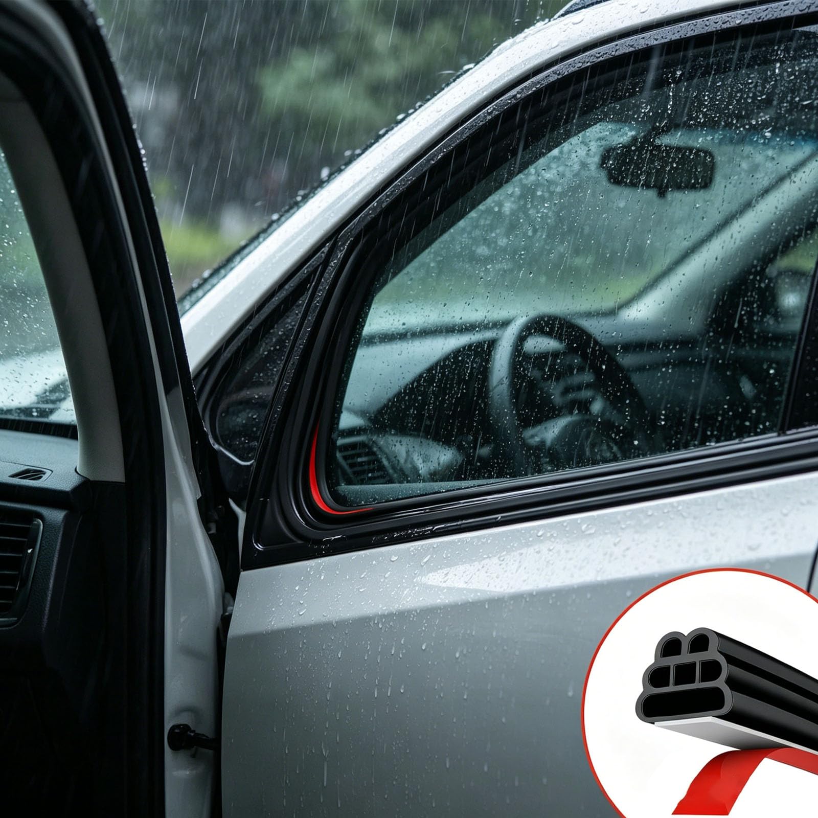 Guarnizione per guarnizioni per porte automobilistiche, guarnizione in gomma per porte auto, per auto, autobus, camper, barche, camion, camper nero 26 meters