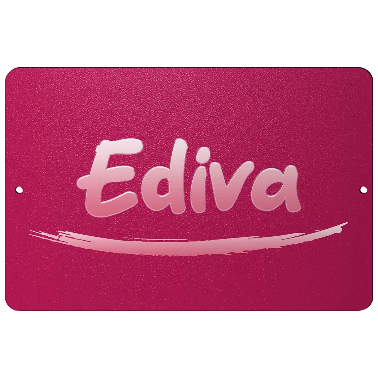 Makoroni - Ediva Female Name 8x12 inc Aluminum Decorative Wall Street Sign