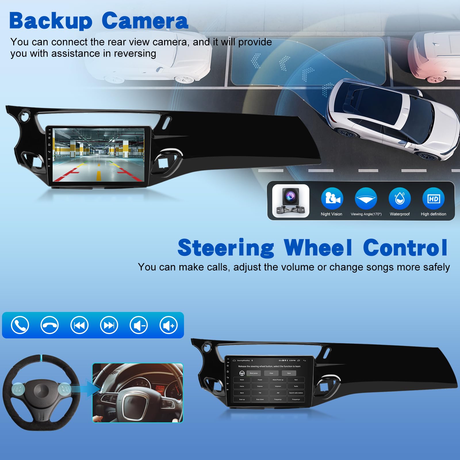 [2G+64G] Android Radio Coche para Citroën C3/MK2SC 2009-2016（Left-Hand Drive con Wireless Carplay y Android Auto, Radio de Coche con Pantalla Táctil de 9 Pulgadas con GPS/WiFi/Bluetooth/EQ/FM RDS