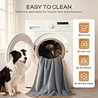 Vista 59 de Cobija impermeable para mascotas, a prueba de líquidos y orina, para sofá, cama, sillón, reversible, vellón, forro polar, protector de muebles