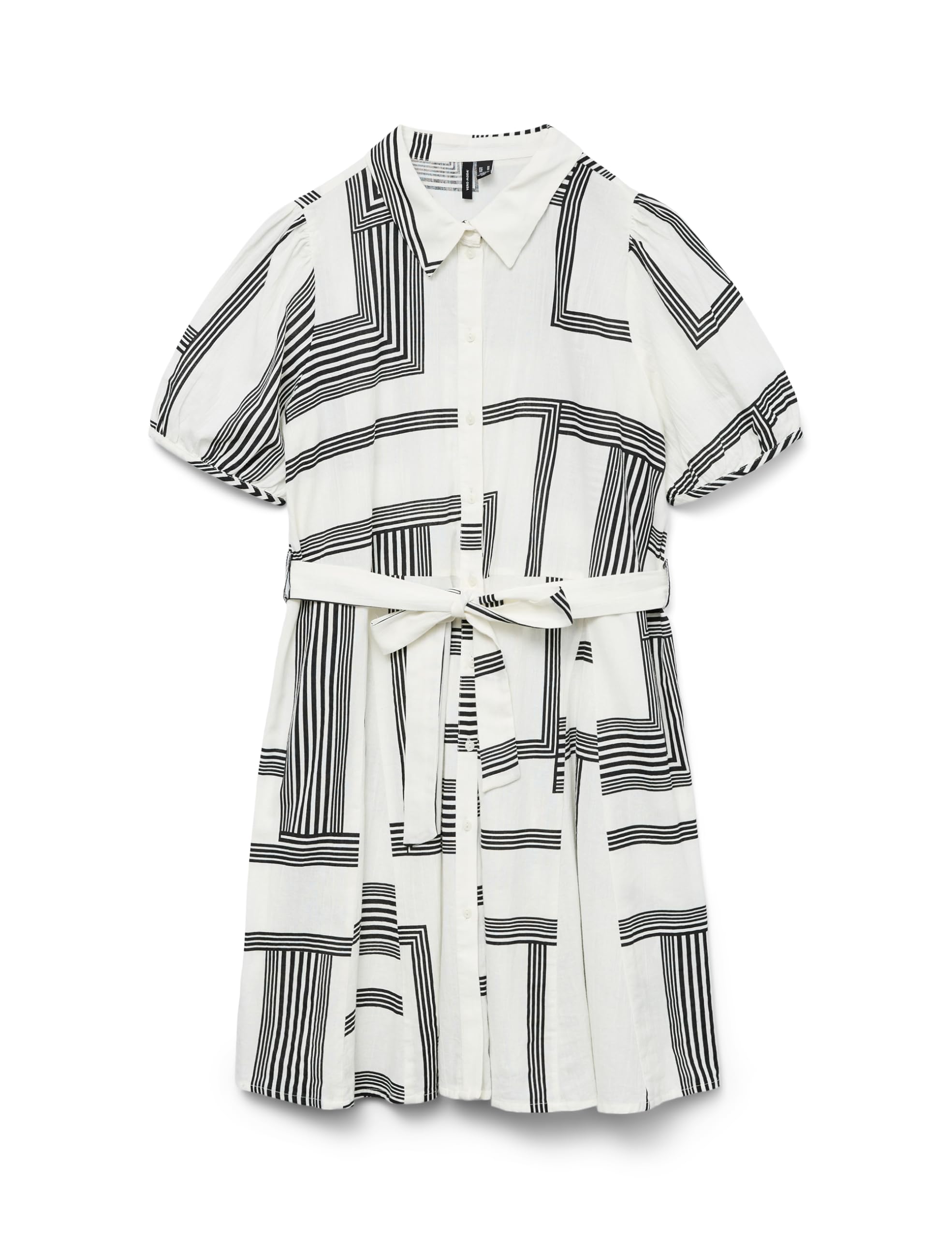 VERO MODA Female Shirt Blouse Dress VMDICTHE Short Dress | Shirt dress XS Black