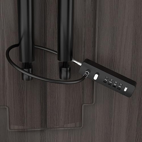 Cerraduras de cable con combinación, cerraduras de cable pequeñas de acero de 23.6 pulgadas con combinación de 4 dígitos, código reiniciable para