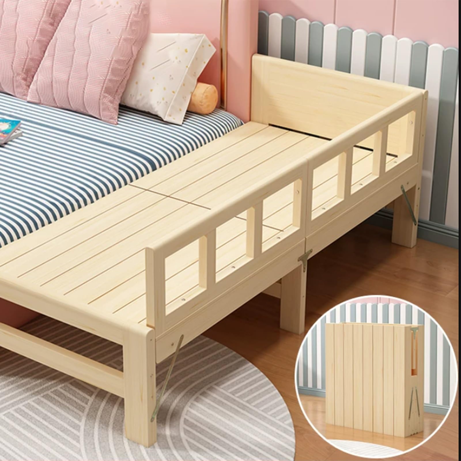 Divano Letto Pieghevole, Chaise Longue Singola, Estensione Letto | Poltrona Letto Convertibile Con Schienale Regolabile, Ergonomica, In Lino, Per Adulti(Verde,65 cm)