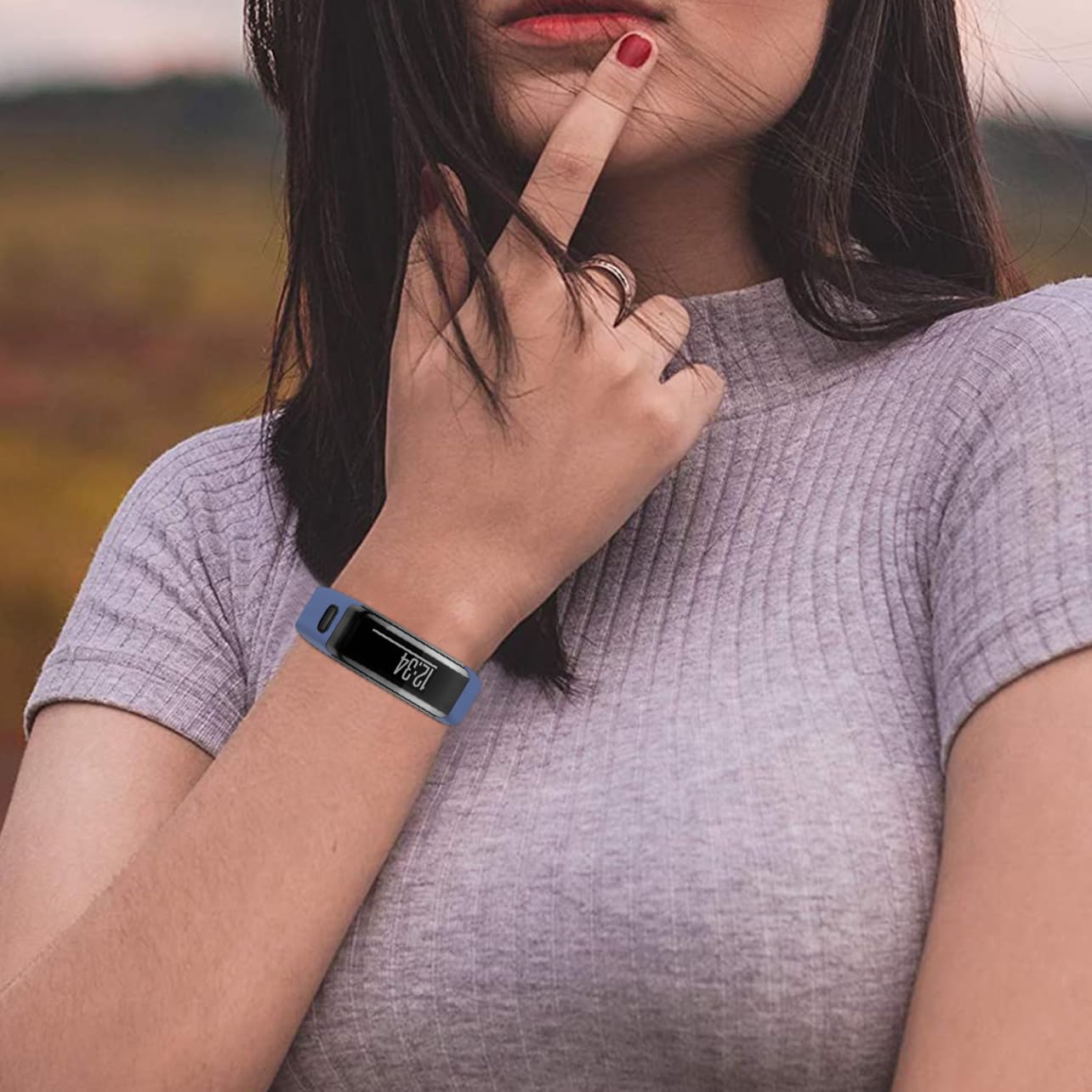 CLISPEED Bracelet De Montre En Silicone Bracelet De Remplacement Compatible Hr Souple Et Confortable Pour Sport Et Quotidien